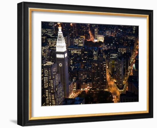 New York City at Night-Felipe Rodriguez-Framed Photographic Print