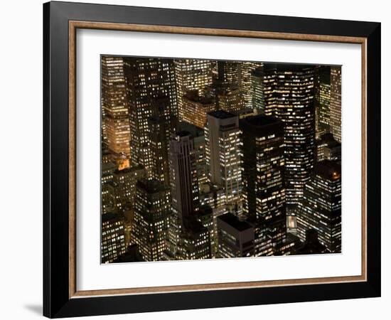 New York City at Night-Felipe Rodriguez-Framed Photographic Print