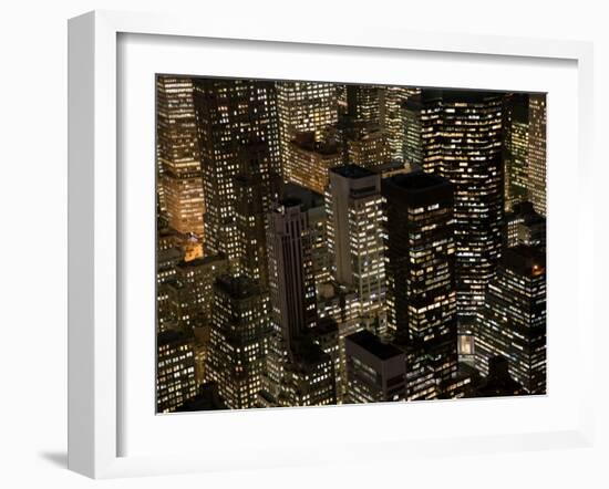 New York City at Night-Felipe Rodriguez-Framed Photographic Print