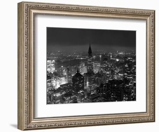 New York City at Night-Bettmann-Framed Photographic Print