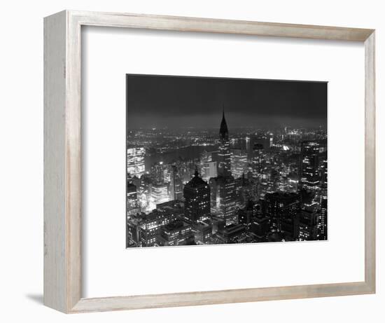 New York City at Night-Bettmann-Framed Photographic Print