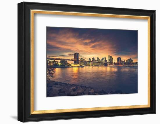 New York City at Sunset-dellm60-Framed Photographic Print