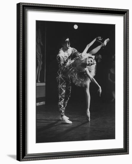 New York City Ballet Company Stars Edward Villella and Patricia Mcbride Performing "Harlequinade"-Bill Eppridge-Framed Premium Photographic Print
