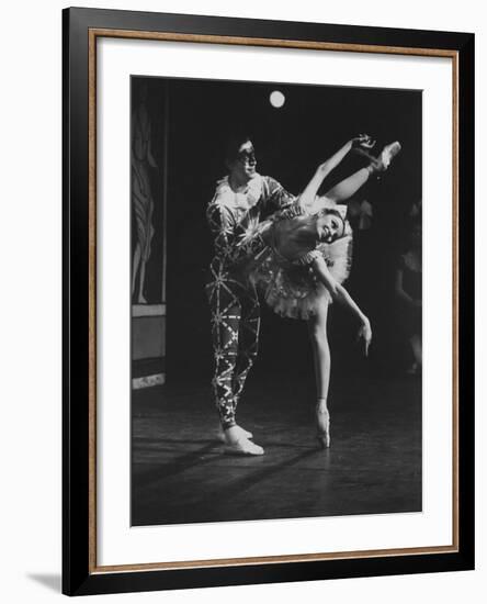 New York City Ballet Company Stars Edward Villella and Patricia Mcbride Performing "Harlequinade"-Bill Eppridge-Framed Premium Photographic Print