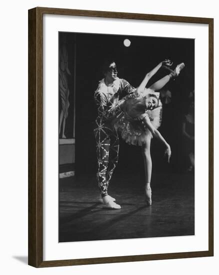 New York City Ballet Company Stars Edward Villella and Patricia Mcbride Performing "Harlequinade"-Bill Eppridge-Framed Premium Photographic Print