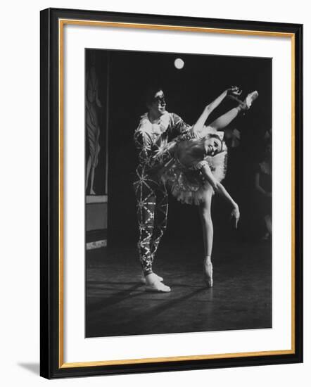 New York City Ballet Company Stars Edward Villella and Patricia Mcbride Performing "Harlequinade"-Bill Eppridge-Framed Premium Photographic Print