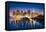 New York City - Beautiful Sunrise over Manhattan with Manhattan and Brooklyn Bridge Usa-Beatrice Preve-Framed Premier Image Canvas