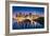 New York City - Beautiful Sunrise over Manhattan with Manhattan and Brooklyn Bridge Usa-Beatrice Preve-Framed Photographic Print