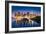 New York City - Beautiful Sunrise over Manhattan with Manhattan and Brooklyn Bridge Usa-Beatrice Preve-Framed Photographic Print