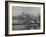 New York City Behind the Brooklyn and Manhattan Bridges That are Hovering over the East River-Dmitri Kessel-Framed Photographic Print