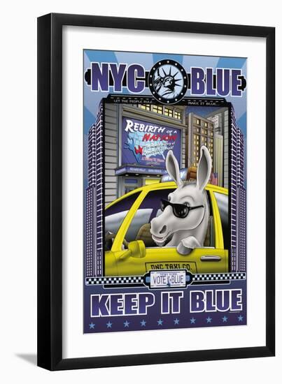 New York City Blue-Richard Kelly-Framed Art Print