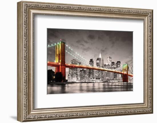 New York City Brooklyn Bridge-null-Framed Art Print