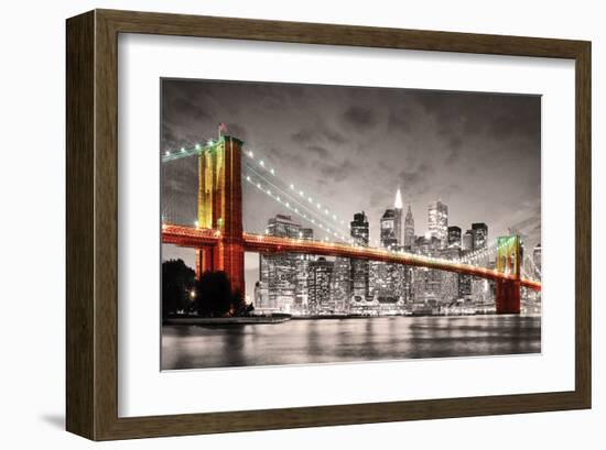 New York City Brooklyn Bridge-null-Framed Art Print