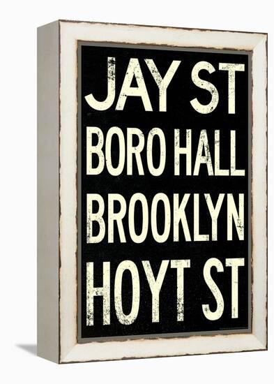 New York City Brooklyn Jay St Vintage Subway RetroMetro-null-Framed Stretched Canvas