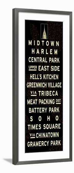 New York City Chrysler Building Sign-null-Framed Art Print