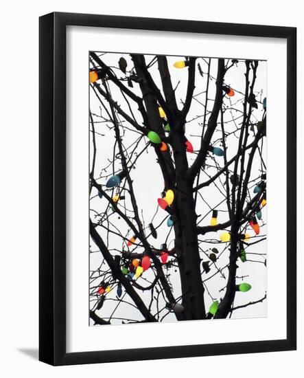 New York City, colorful Christmas lights-Michele Molinari-Framed Photographic Print