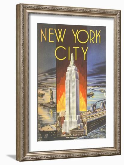 New York City, Empire State Building-null-Framed Art Print