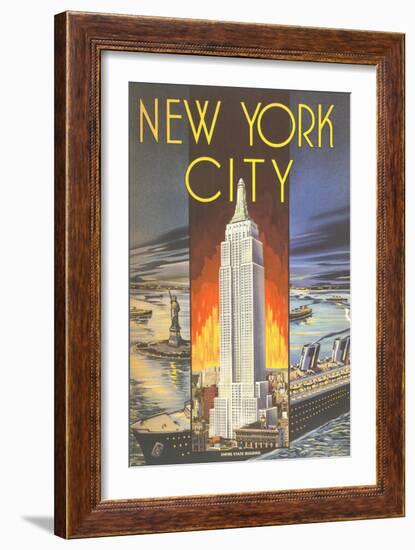 New York City, Empire State Building-null-Framed Art Print