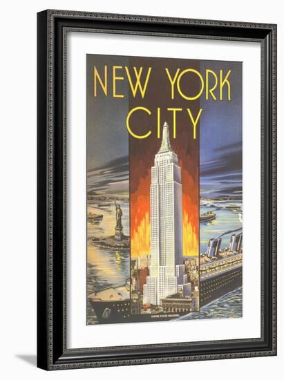 New York City, Empire State Building-null-Framed Art Print