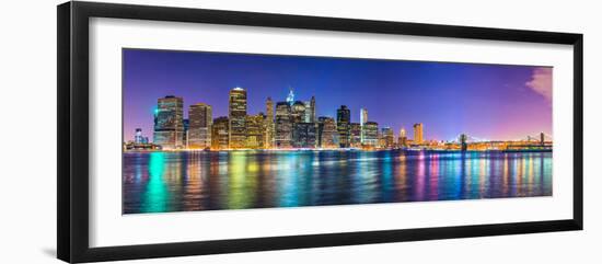 New York City Financial District Skyline across the East River-Sean Pavone-Framed Photographic Print