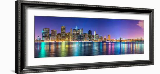 New York City Financial District Skyline across the East River-Sean Pavone-Framed Photographic Print