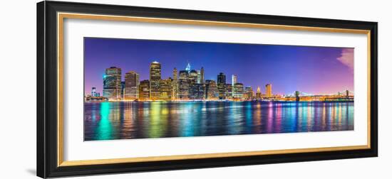 New York City Financial District Skyline across the East River-Sean Pavone-Framed Photographic Print