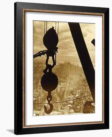 New York City from the Empire State Building, 1931-Lewis Wickes Hine-Framed Giclee Print