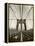 New York City, Manhattan, Brooklyn Bridge at Dawn, USA-Gavin Hellier-Framed Premier Image Canvas