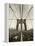 New York City, Manhattan, Brooklyn Bridge at Dawn, USA-Gavin Hellier-Framed Premier Image Canvas