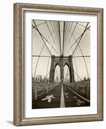 New York City, Manhattan, Brooklyn Bridge at Dawn, USA-Gavin Hellier-Framed Photographic Print