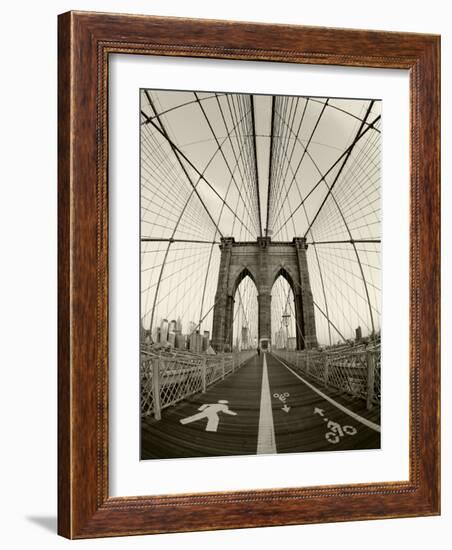 New York City, Manhattan, Brooklyn Bridge at Dawn, USA-Gavin Hellier-Framed Photographic Print