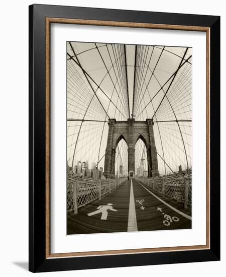 New York City, Manhattan, Brooklyn Bridge at Dawn, USA-Gavin Hellier-Framed Photographic Print