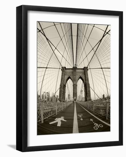 New York City, Manhattan, Brooklyn Bridge at Dawn, USA-Gavin Hellier-Framed Photographic Print