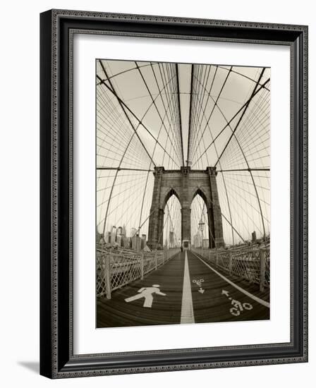 New York City, Manhattan, Brooklyn Bridge at Dawn, USA-Gavin Hellier-Framed Photographic Print