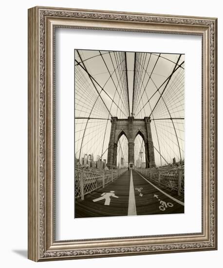 New York City, Manhattan, Brooklyn Bridge at Dawn, USA-Gavin Hellier-Framed Photographic Print