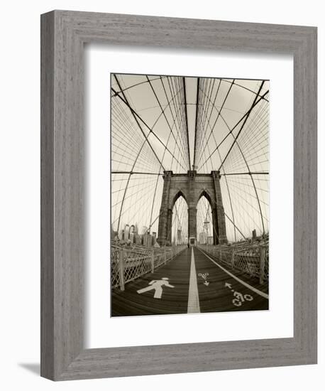 New York City, Manhattan, Brooklyn Bridge at Dawn, USA-Gavin Hellier-Framed Photographic Print