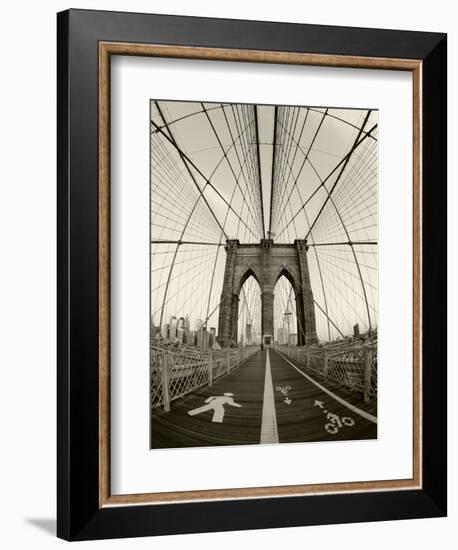 New York City, Manhattan, Brooklyn Bridge at Dawn, USA-Gavin Hellier-Framed Photographic Print