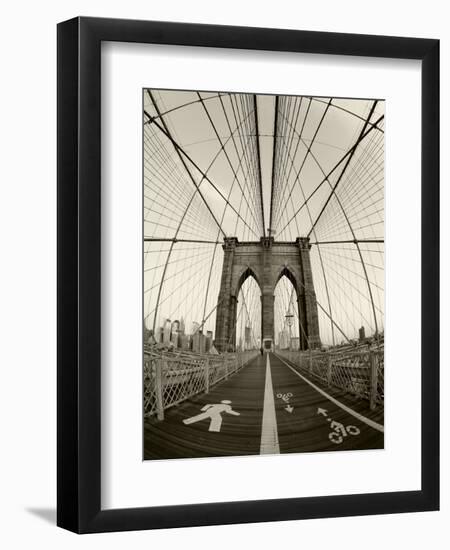 New York City, Manhattan, Brooklyn Bridge at Dawn, USA-Gavin Hellier-Framed Photographic Print