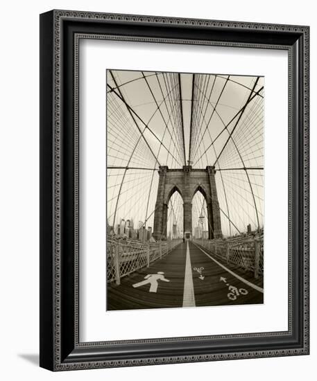 New York City, Manhattan, Brooklyn Bridge at Dawn, USA-Gavin Hellier-Framed Photographic Print