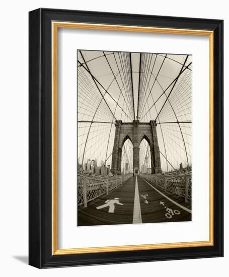 New York City, Manhattan, Brooklyn Bridge at Dawn, USA-Gavin Hellier-Framed Photographic Print