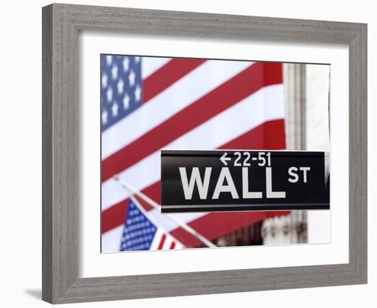 New York City, Manhattan, Downtown Financial District - Wall Street and the New York Stock Exchange-Gavin Hellier-Framed Photographic Print