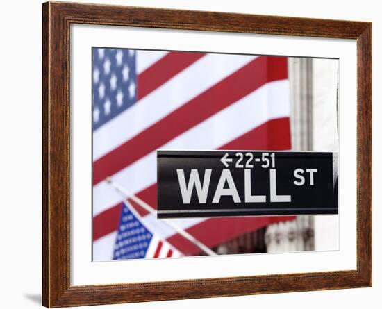 New York City, Manhattan, Downtown Financial District - Wall Street and the New York Stock Exchange-Gavin Hellier-Framed Photographic Print