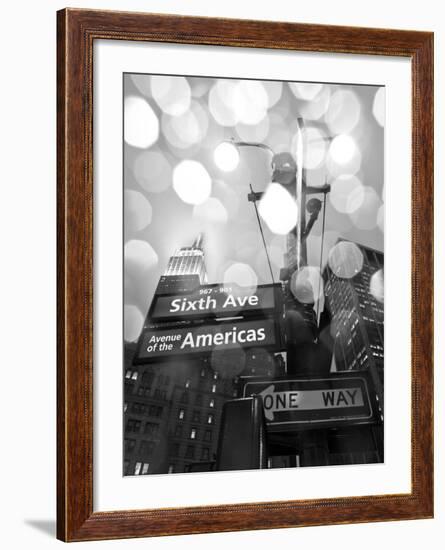 New York City, Manhattan, Empire State Building on a Rainy Evening- Low Angle View, USA-Gavin Hellier-Framed Photographic Print