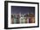 New York City Manhattan Midtown Skyline at Night with Lights Reflection over Hudson River Viewed Fr-Songquan Deng-Framed Photographic Print