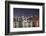 New York City Manhattan Midtown Skyline at Night with Lights Reflection over Hudson River Viewed Fr-Songquan Deng-Framed Photographic Print