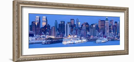 New York City, Manhattan, Panoramic View of Mid Town Manhattan across the Hudson River, USA-Gavin Hellier-Framed Photographic Print