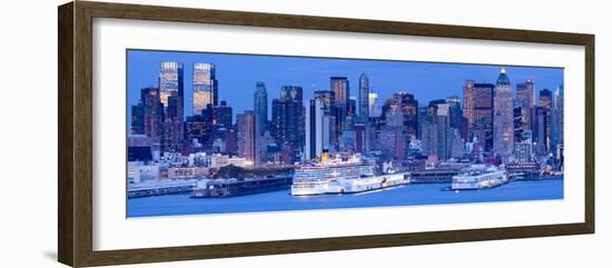 New York City, Manhattan, Panoramic View of Mid Town Manhattan across the Hudson River, USA-Gavin Hellier-Framed Photographic Print