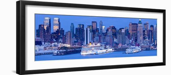 New York City, Manhattan, Panoramic View of Mid Town Manhattan across the Hudson River, USA-Gavin Hellier-Framed Photographic Print