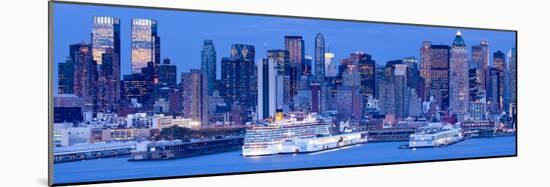 New York City, Manhattan, Panoramic View of Mid Town Manhattan across the Hudson River, USA-Gavin Hellier-Mounted Photographic Print