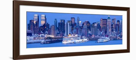 New York City, Manhattan, Panoramic View of Mid Town Manhattan across the Hudson River, USA-Gavin Hellier-Framed Photographic Print